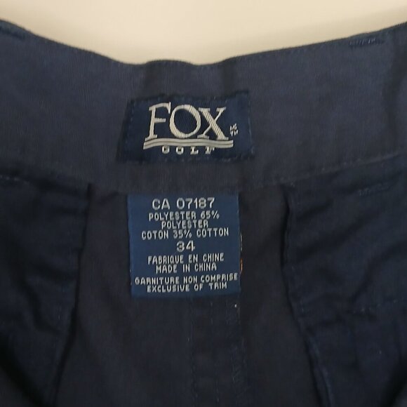 Fox Mens Cargo Golf Shorts Navy Blue Size 34 - Picture 6 of 6